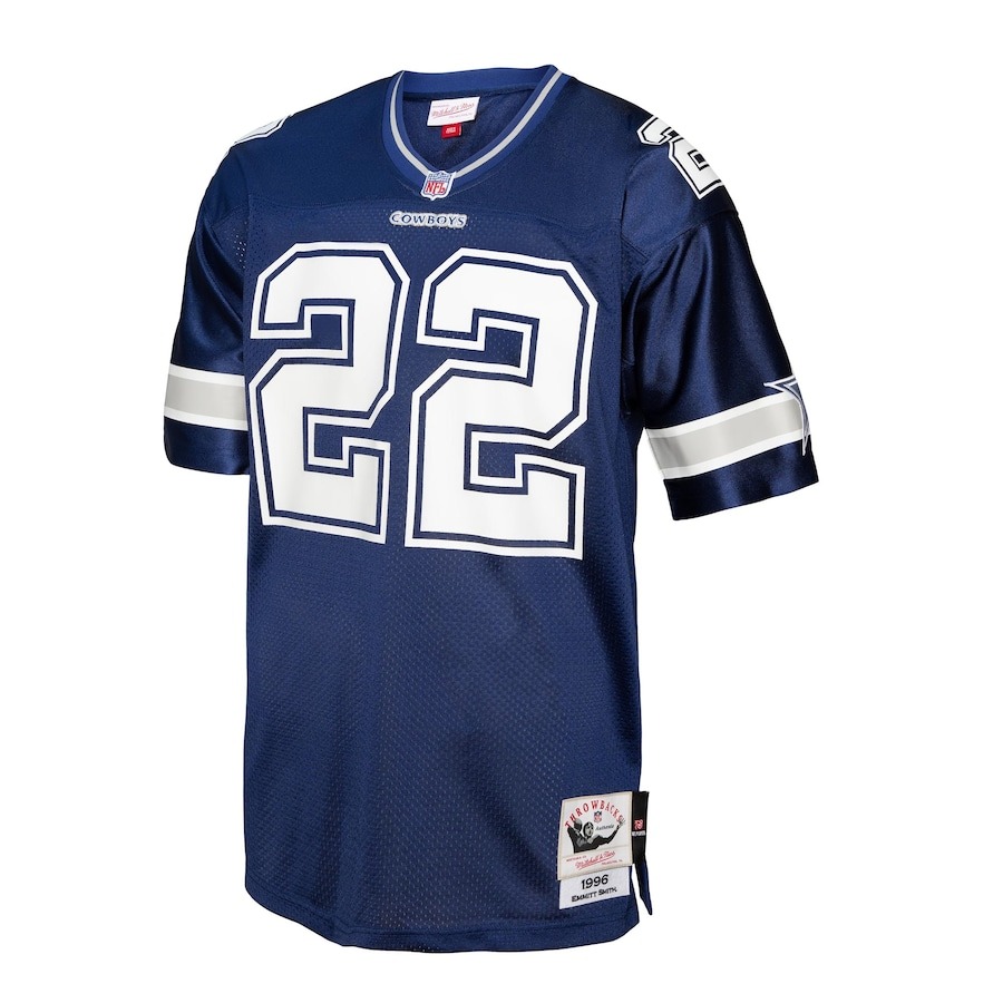 Men's Dallas Cowboys Emmitt Smith Mitchell & Ness Navy Legacy Replica Jersey - ujerseystore