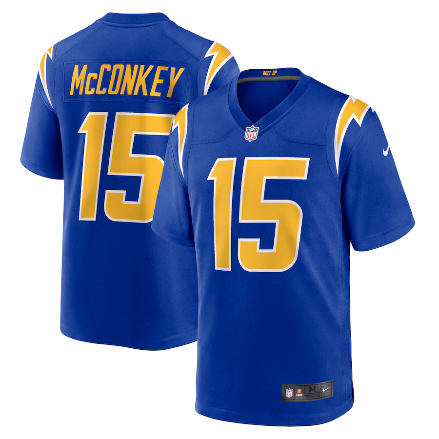 Men's Los Angeles Chargers Ladd McConkey Nike  Royal Alternate Game Jersey - ujerseystore