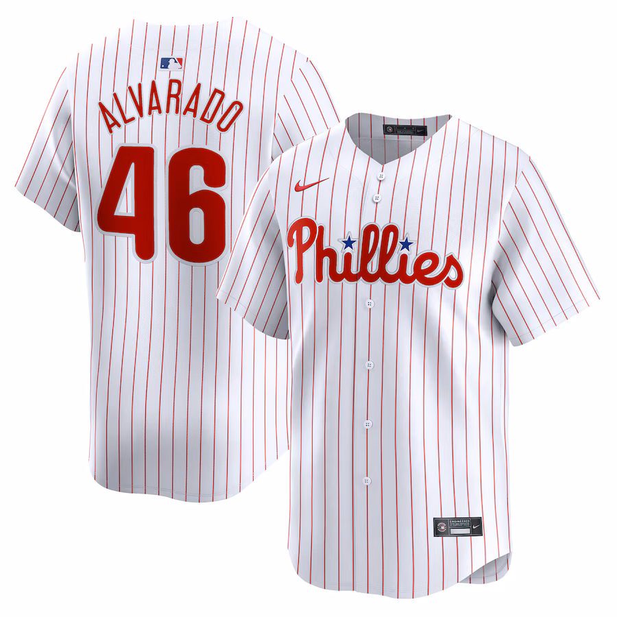 Men's Philadelphia Phillies Jose Alvarado Nike White Home Limited Player Jersey - ujerseystore