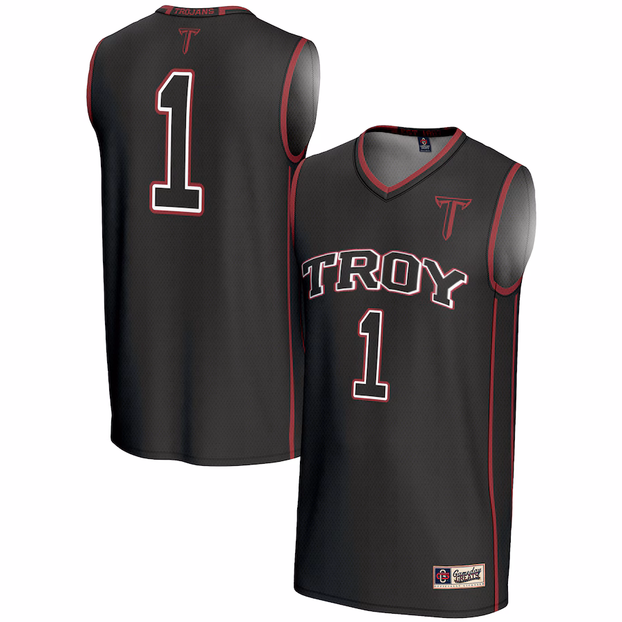 Unisex GameDay Greats #1 Black Troy University Trojans Lightweight Basketball Jersey - ujerseystore