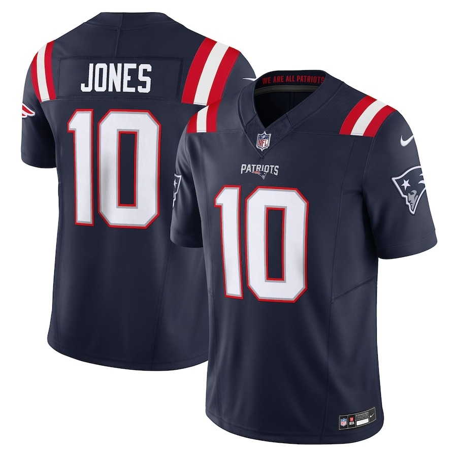 Men's New England Patriots Mac Jones Nike Navy Vapor F.U.S.E. Limited Jersey - ujerseystore