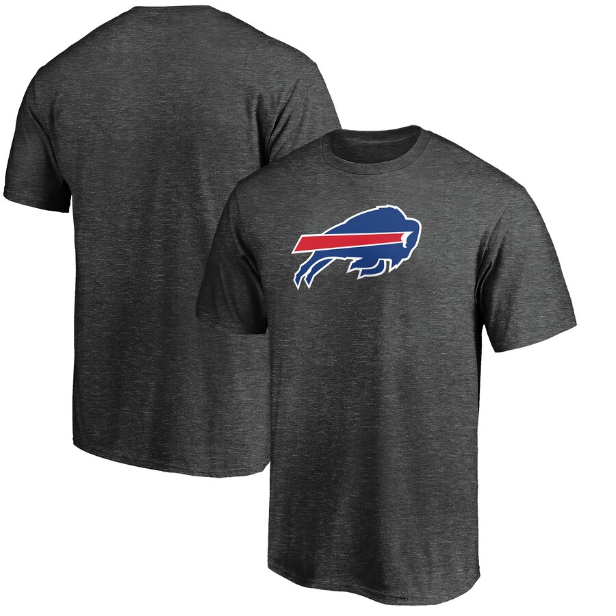 Men's Buffalo Bills Fanatics Heather Charcoal Primary Logo T-Shirt - ujerseystore