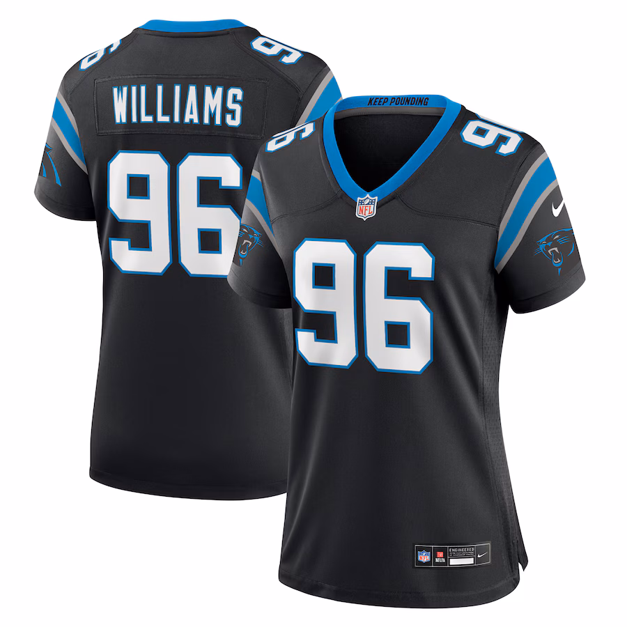 Women's Carolina Panthers DeShawn Williams Nike Black Nike Women's All Player Jersey - ujerseystore