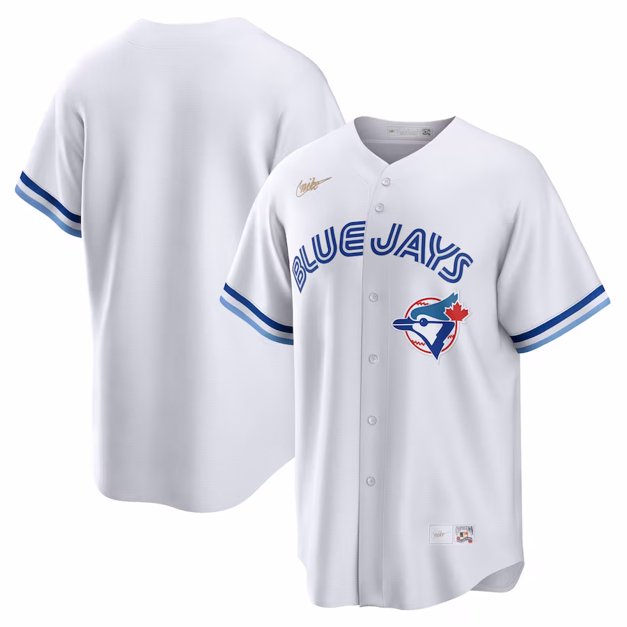 Men's Toronto Blue Jays Nike White Home Cooperstown Collection Team Jersey - ujerseystore