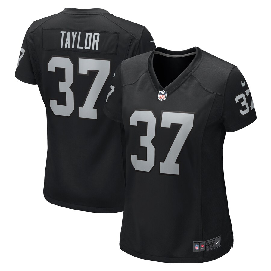Women's Las Vegas Raiders Trey Taylor Nike Black Game Jersey - ujerseystore