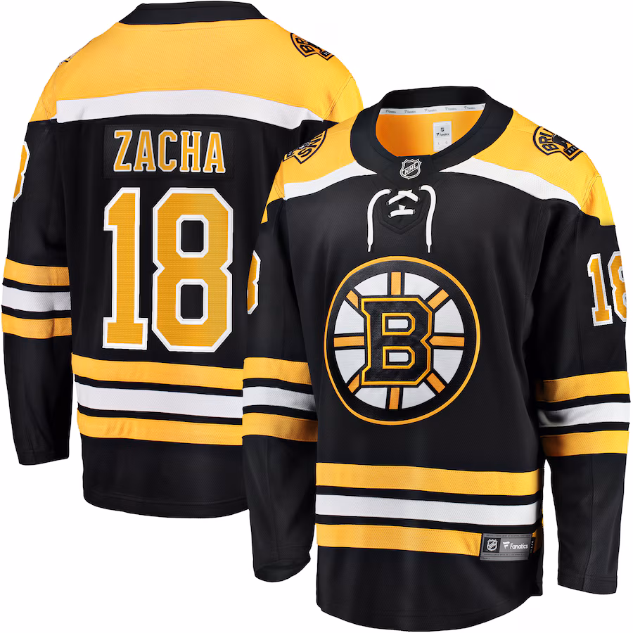 Men's Boston Bruins Pavel Zacha Fanatics Black Home Breakaway Player Jersey - ujerseystore
