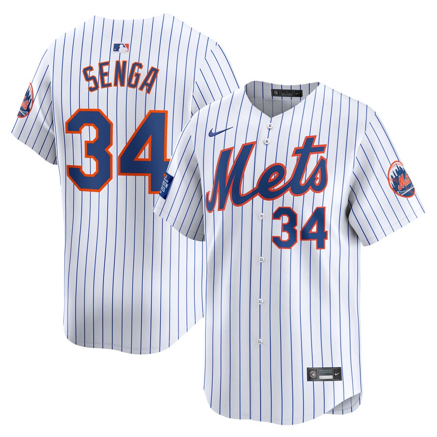 Men's New York Mets Kodai Senga Nike White 2024 MLB World Tour London Series Home Limited Player Jersey - ujerseystore