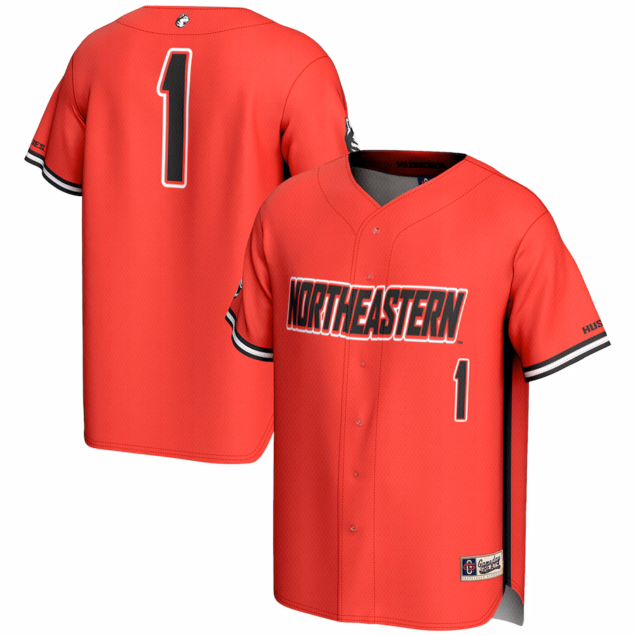 Youth GameDay Greats #1 Red Northeastern Huskies Lightweight Baseball Fashion Jersey - ujerseystore