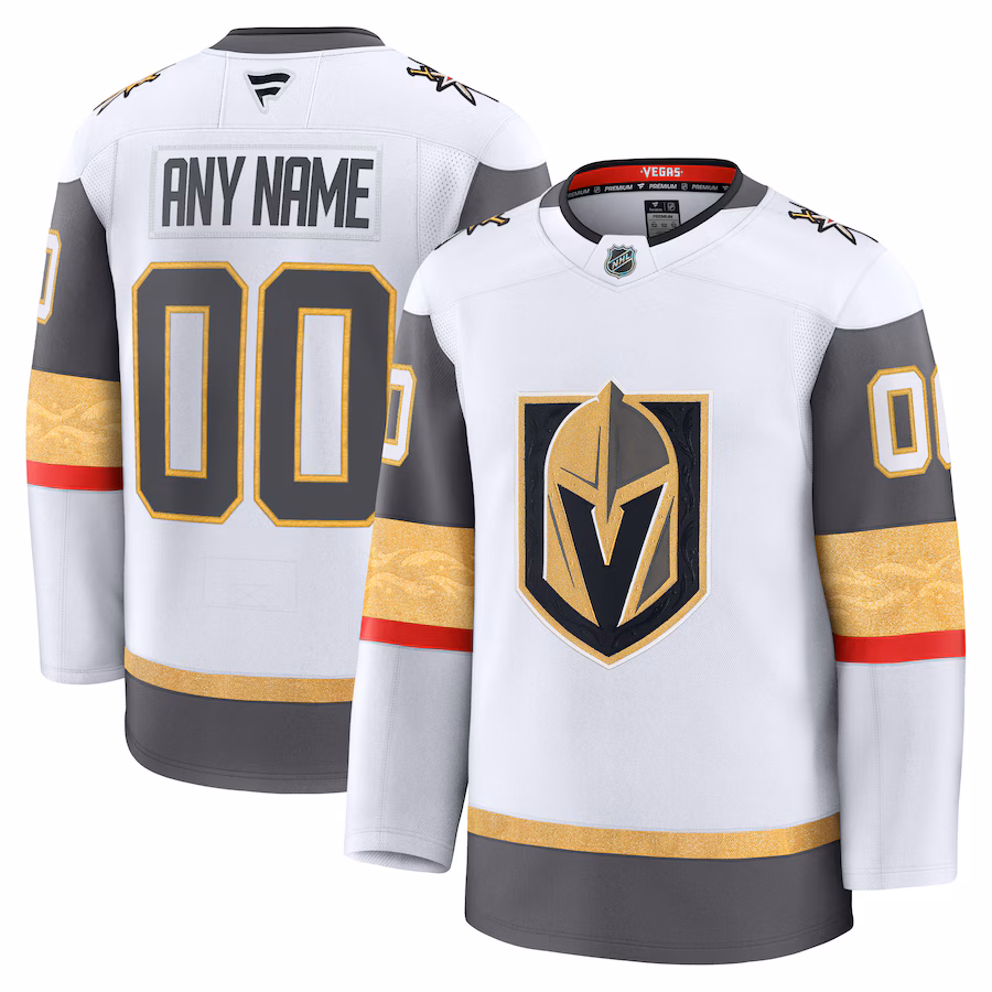 Men's Vegas Golden Knights Fanatics White Away Premium Custom Jersey - ujerseystore