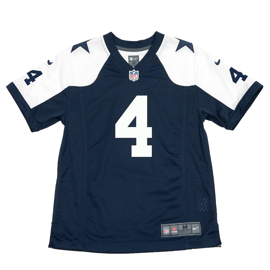 Youth Dallas Cowboys Dak Prescott Nike Navy Throwback Game Jersey - ujerseystore