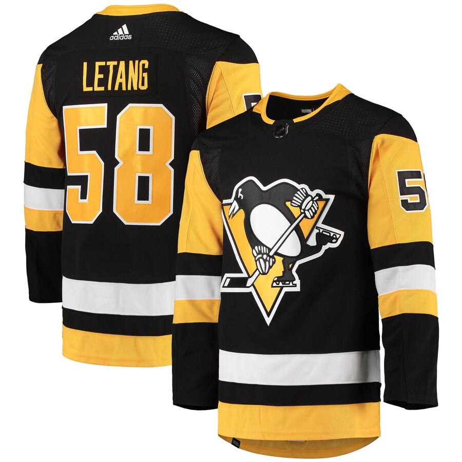 Men's Pittsburgh Penguins Kris Letang adidas Black Home Primegreen Authentic Pro Player Jersey - ujerseystore