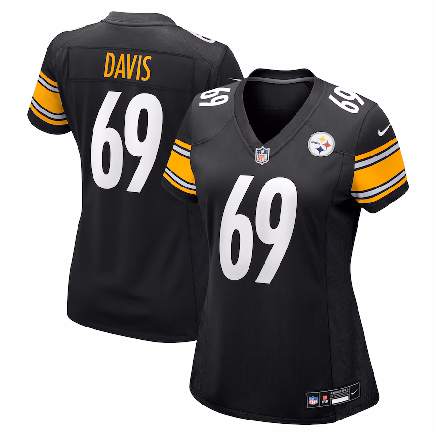 Women's Pittsburgh Steelers Domenique Davis Nike Black Game Jersey - ujerseystore