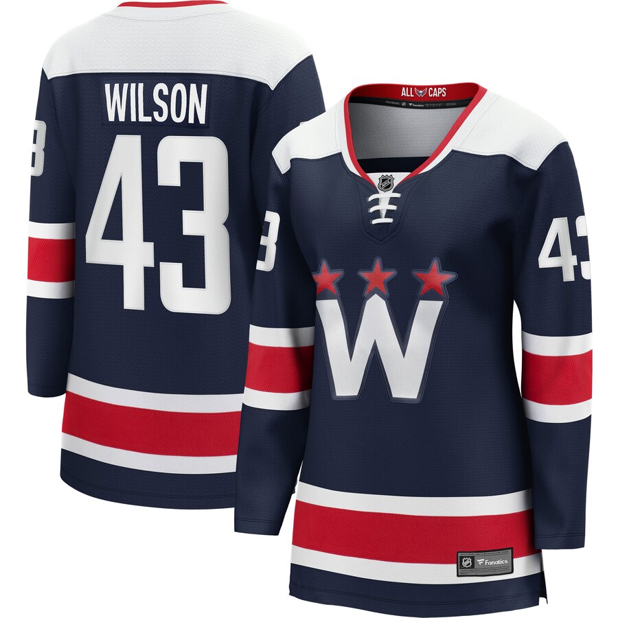 Women's Washington Capitals Tom Wilson Fanatics Branded Navy Alternate 2020/21 Premier Breakaway Player Jersey - ujerseystore
