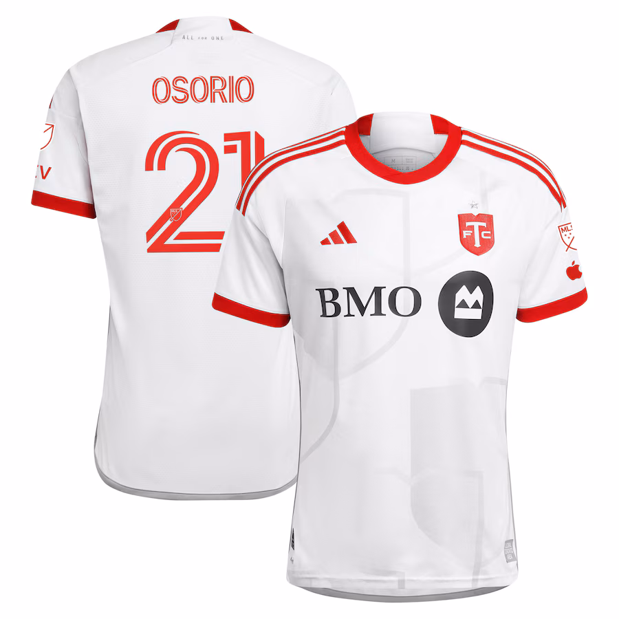 Men's Toronto FC Jonathan Osorio adidas White 2024 GTA Kit Authentic Player Jersey - ujerseystore