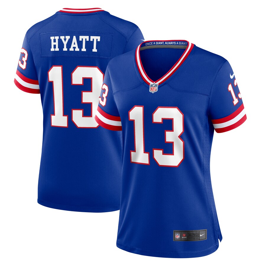 Women's New York Giants Jalin Hyatt Nike  Royal Team Game Jersey - ujerseystore