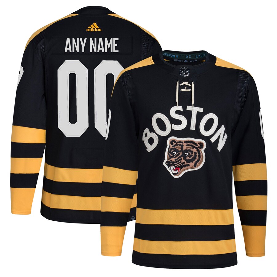 Men's Boston Bruins  adidas Black 2023 NHL Winter Classic Authentic Custom Jersey - ujerseystore