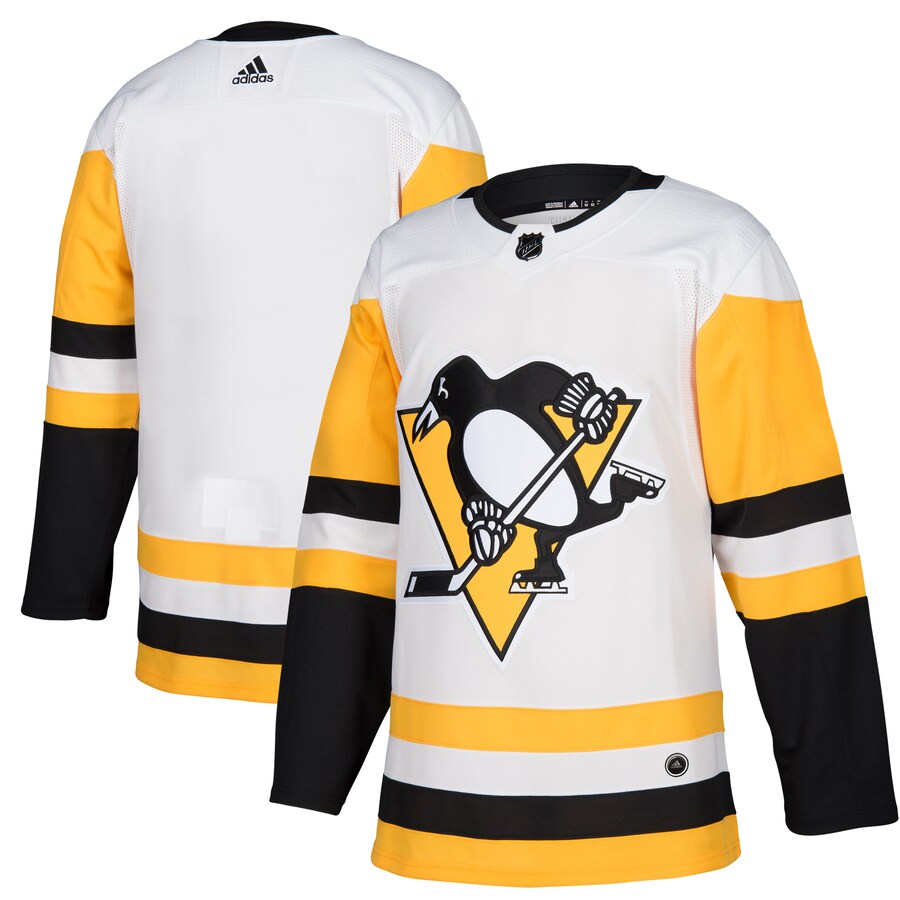 Men's Pittsburgh Penguins adidas White Away Authentic Blank Jersey - ujerseystore