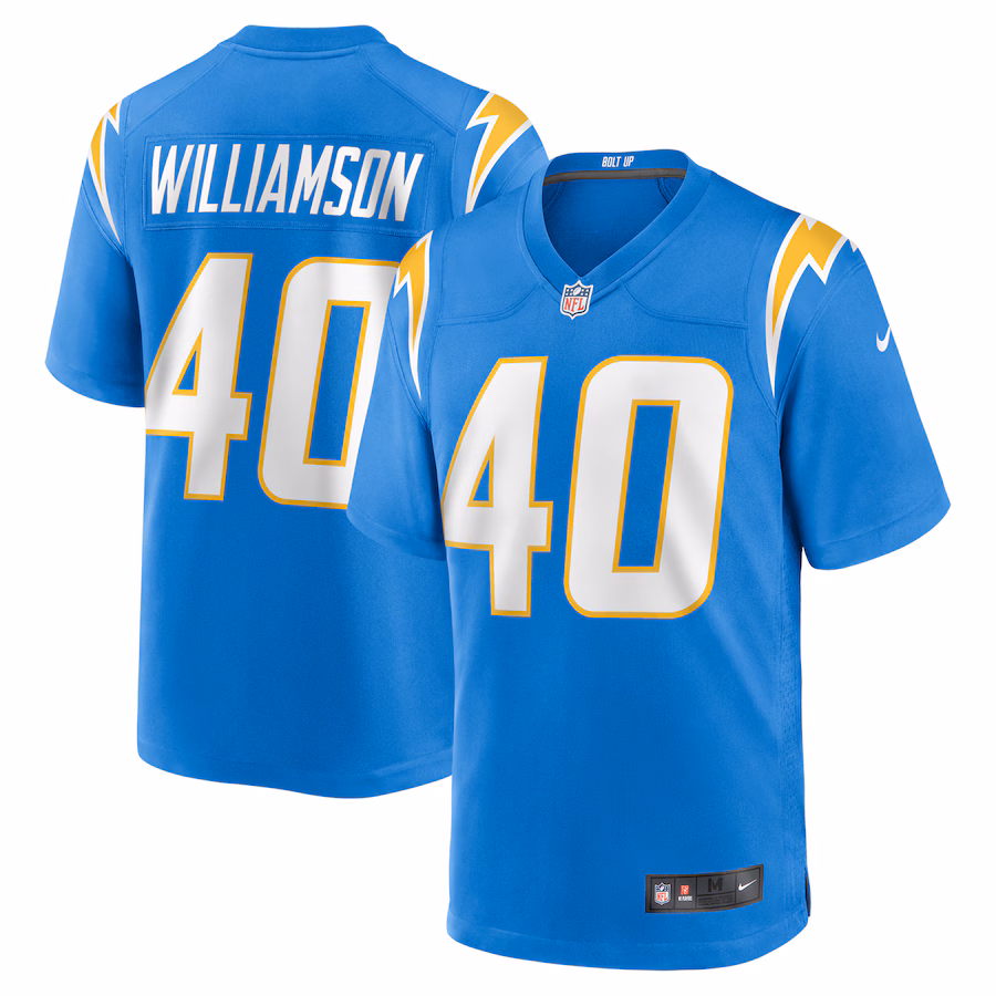 Men's Los Angeles Chargers Kendall Williamson Nike Powder Blue Team Game Jersey - ujerseystore