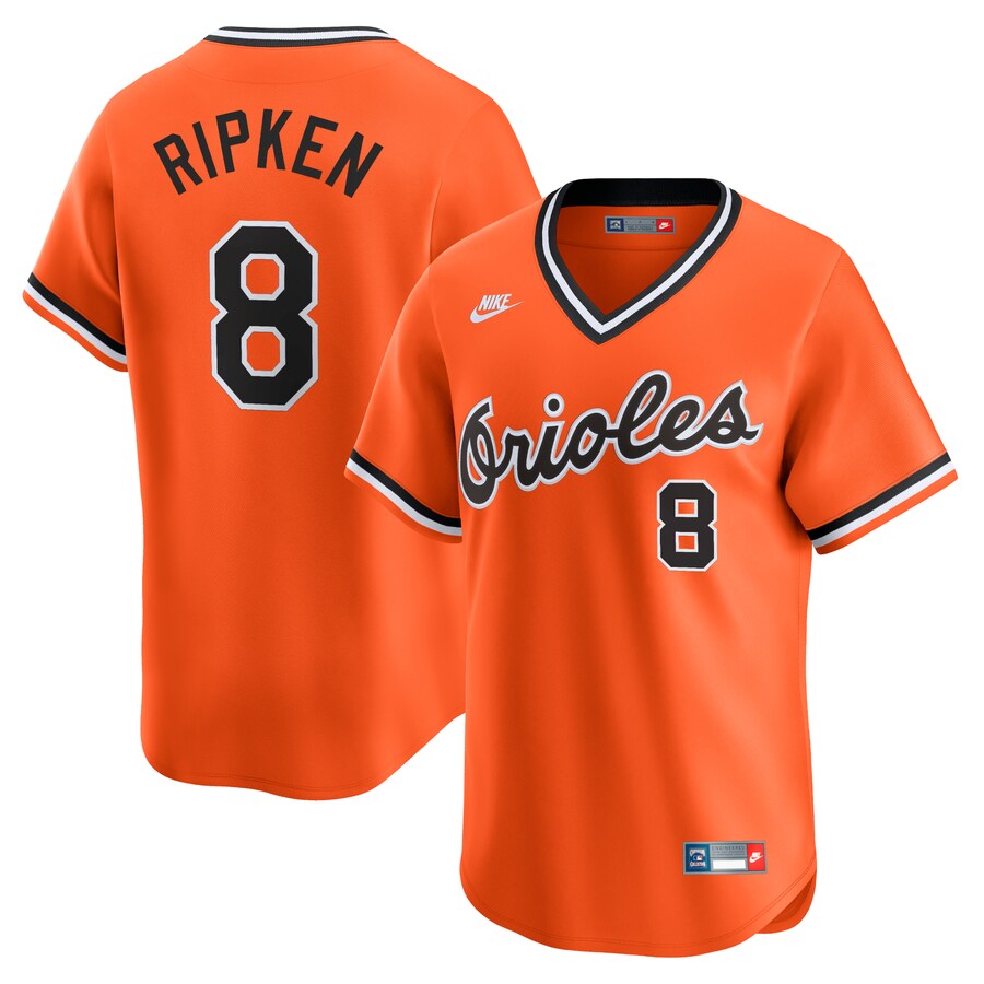 Men's Baltimore Orioles Cal Ripken Jr. Nike Orange Throwback Cooperstown Limited Jersey - ujerseystore