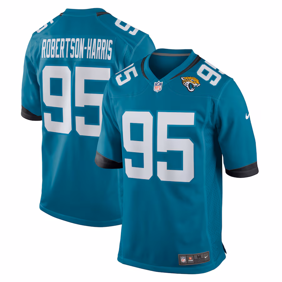 Men's Jacksonville Jaguars Roy Robertson-Harris Nike Teal Game Jersey - ujerseystore
