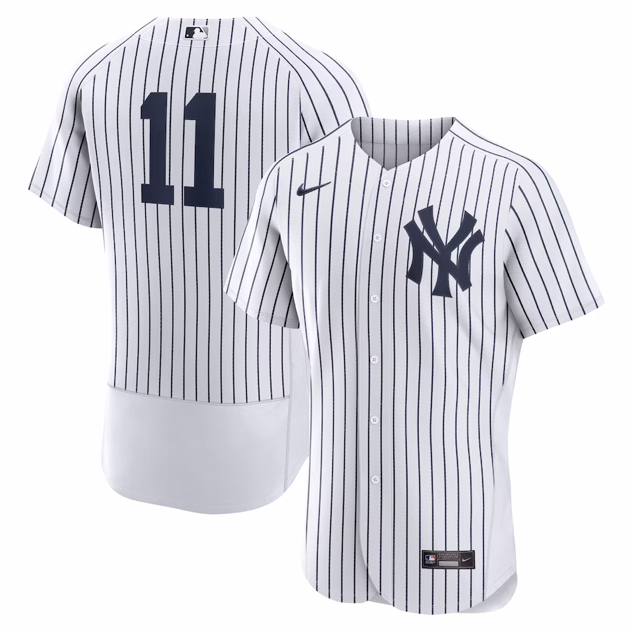 Men's New York Yankees Anthony Volpe Nike White/Navy Home Authentic Jersey - ujerseystore