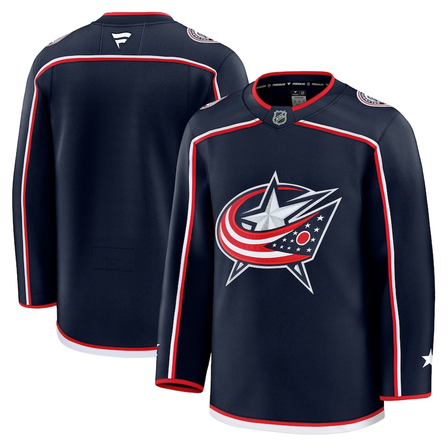 Men's Columbus Blue Jackets Fanatics Navy Home Premium Jersey - ujerseystore