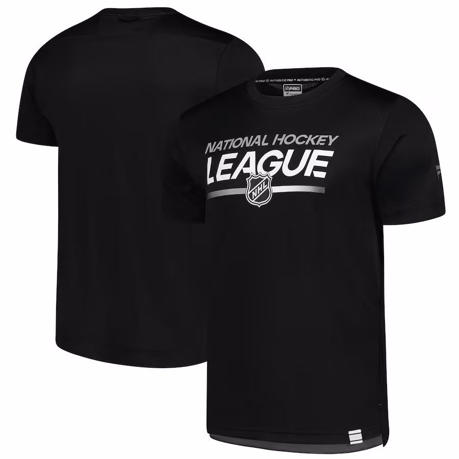 Men's NHL Fanatics Black Tech T-Shirt - ujerseystore