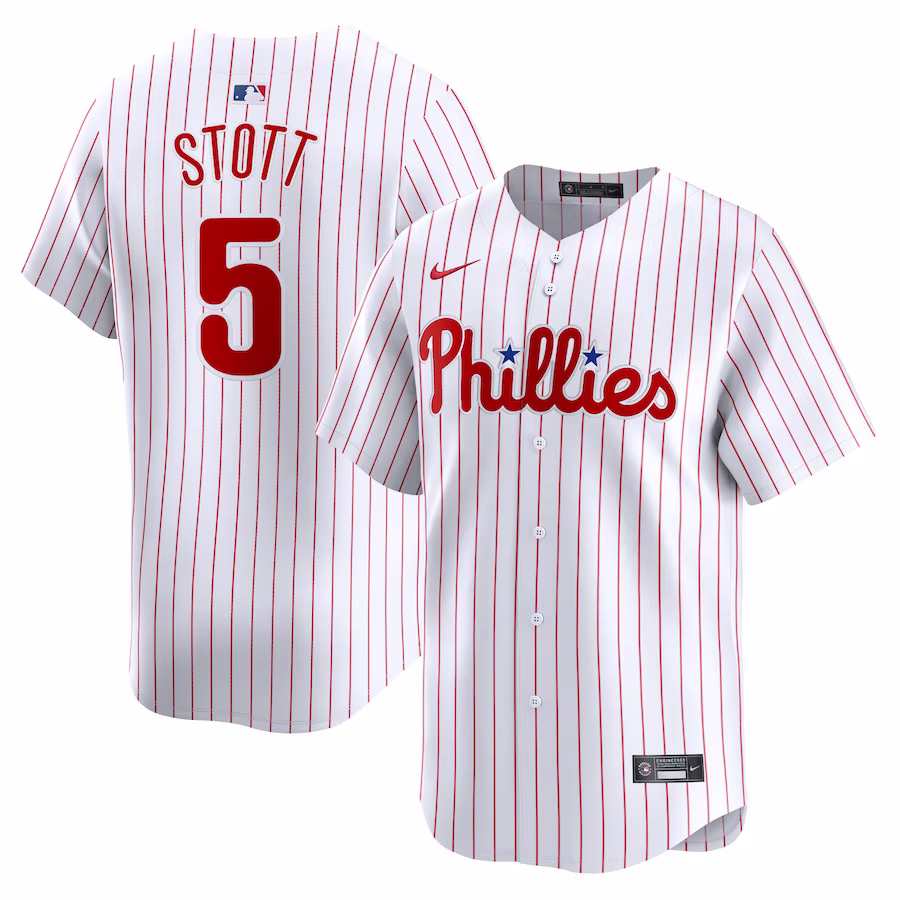 Men's Philadelphia Phillies Bryson Stott Nike White Home Limited Player Jersey - ujerseystore