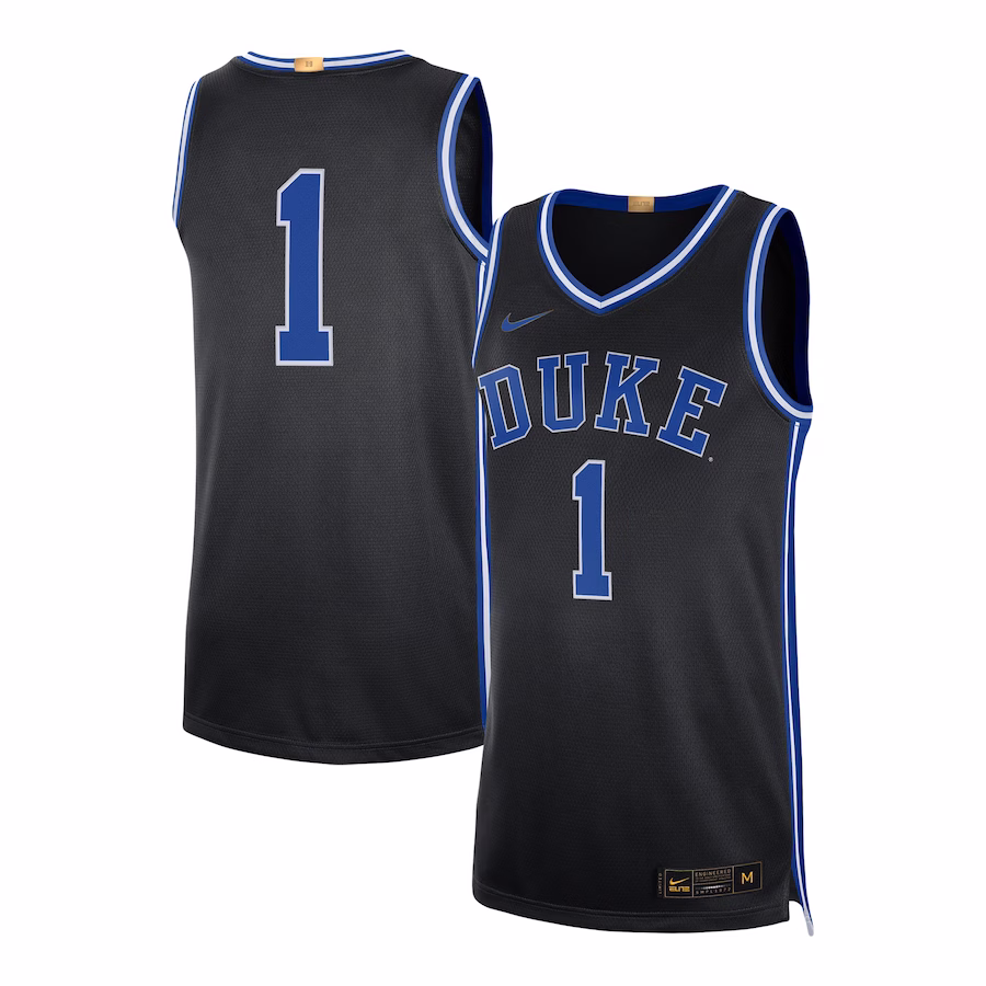 #1 Duke Blue Devils Nike Limited Authentic Jersey - Black - ujerseystore