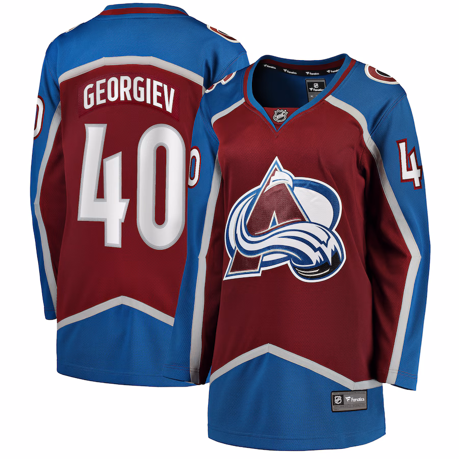 Women's Colorado Avalanche Alexandar Georgiev Fanatics Burgundy Home Breakaway Player Jersey - ujerseystore