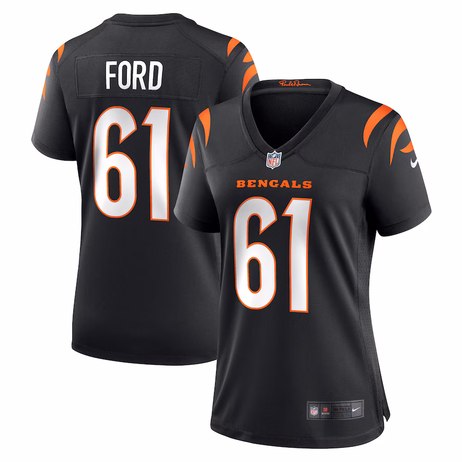 Women's Cincinnati Bengals Cody Ford Nike Black Game Jersey - ujerseystore