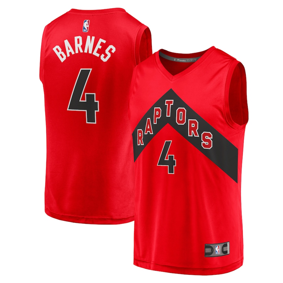 Men's Toronto Raptors Scottie Barnes Fanatics Red Fast Break Replica Jersey - Icon Edition - ujerseystore