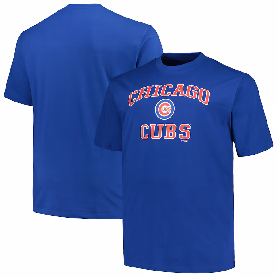 Men's Chicago Cubs Profile Royal Big & Tall Heart & Soul T-Shirt - ujerseystore
