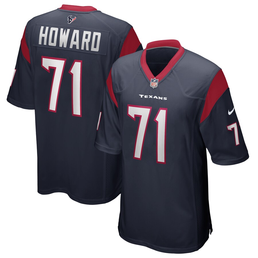 Men's Houston Texans Tytus Howard Nike Navy Game Jersey - ujerseystore