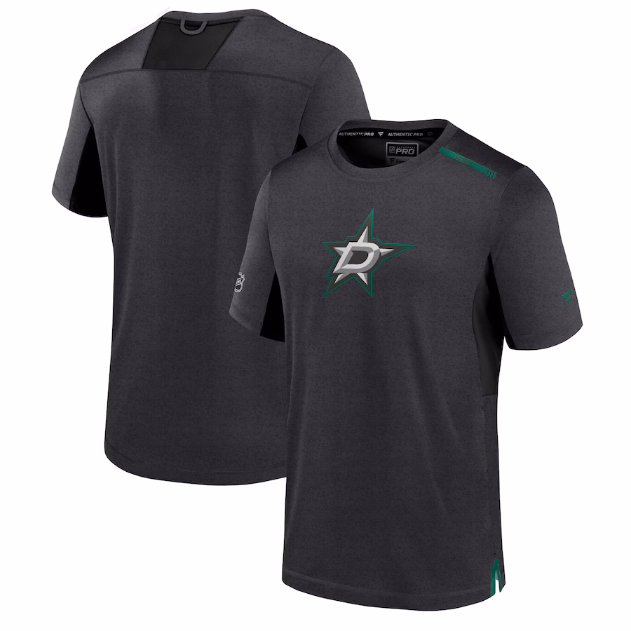 Men's Dallas Stars Fanatics Black Authentic Pro Performance T-Shirt - ujerseystore