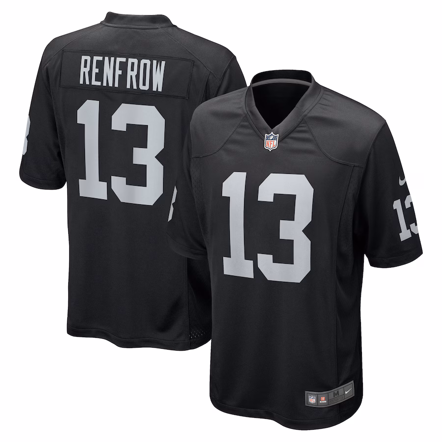 Men's Las Vegas Raiders Hunter Renfrow Nike Black Player Jersey - ujerseystore