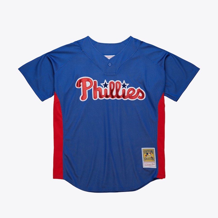 Men's Philadelphia Phillies Roy Halladay Mitchell & Ness Royal 2010 Authentic Batting Practice Pullover Jersey - ujerseystore