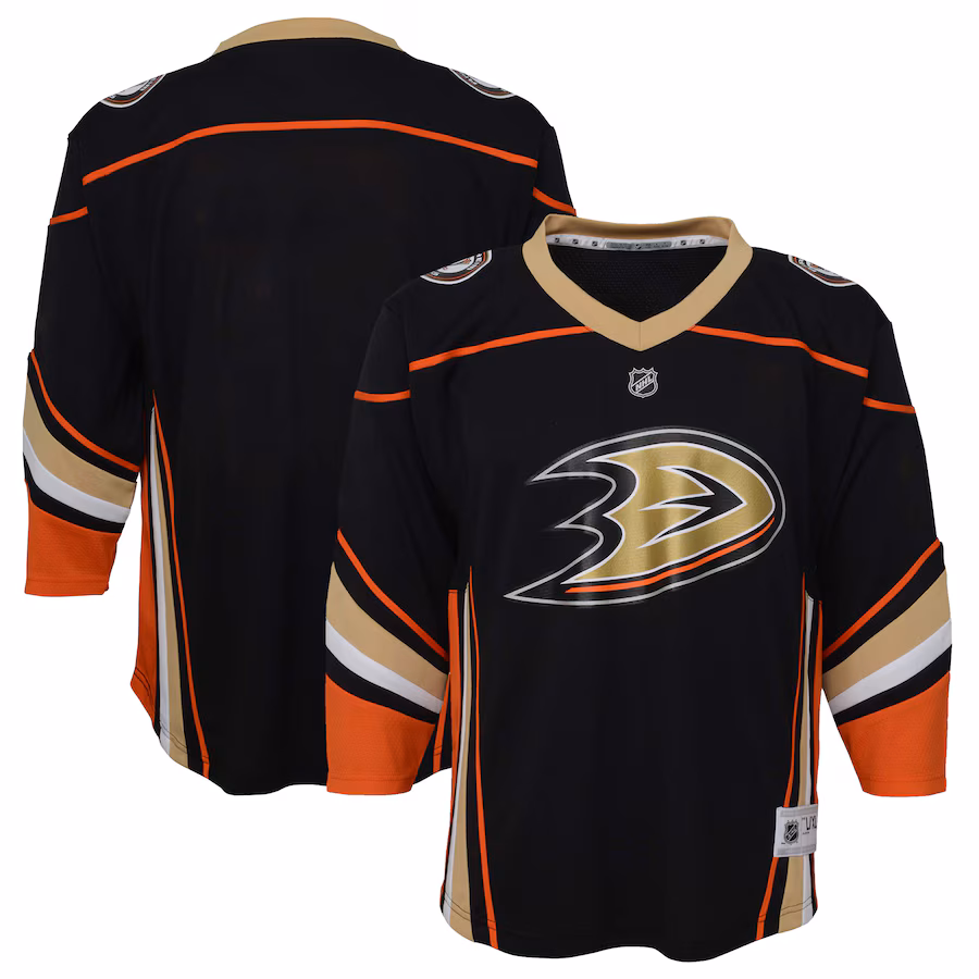 Youth Anaheim Ducks Black Home Replica Jersey - ujerseystore