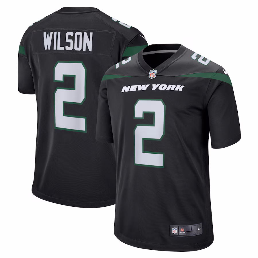 Men's New York Jets Zach Wilson Nike Black Alternate Game Jersey - ujerseystore