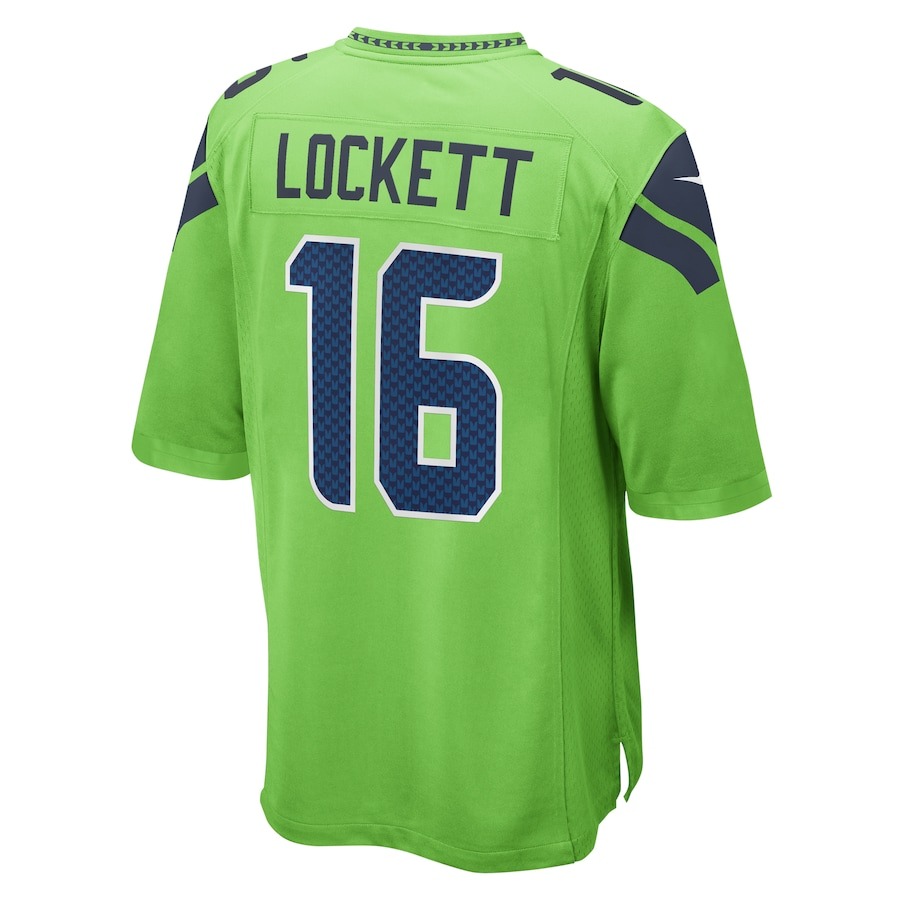 Men's Seattle Seahawks Tyler Lockett Nike Neon Green  Game Jersey - ujerseystore