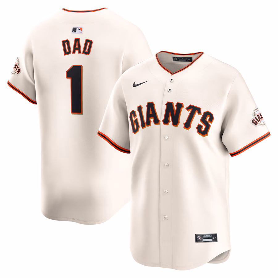 Men's San Francisco Giants Nike Cream #1 Dad Home Limited Jersey - ujerseystore