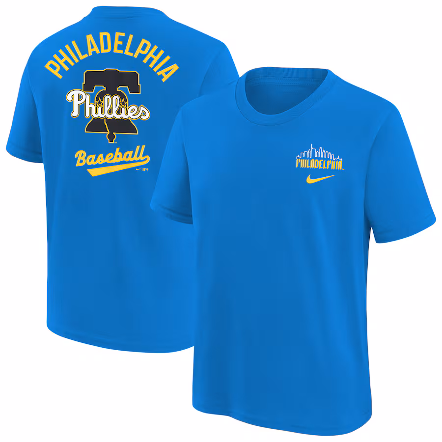 Youth Philadelphia Phillies Nike Blue City Connect T-Shirt - ujerseystore