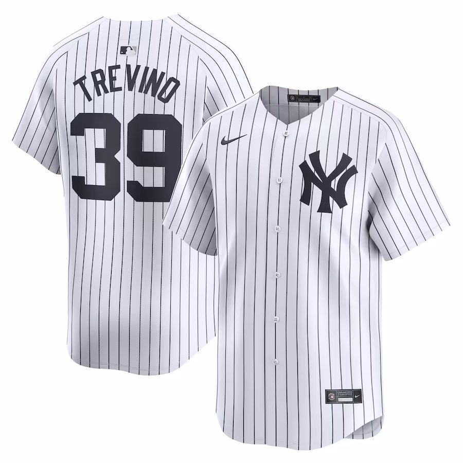 Men's New York Yankees Jose Trevino Nike White Home Limited Player Jersey - ujerseystore