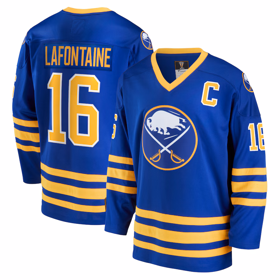 Men's Buffalo Sabres Pat LaFontaine Fanatics Royal Breakaway Retired Player Jersey - ujerseystore