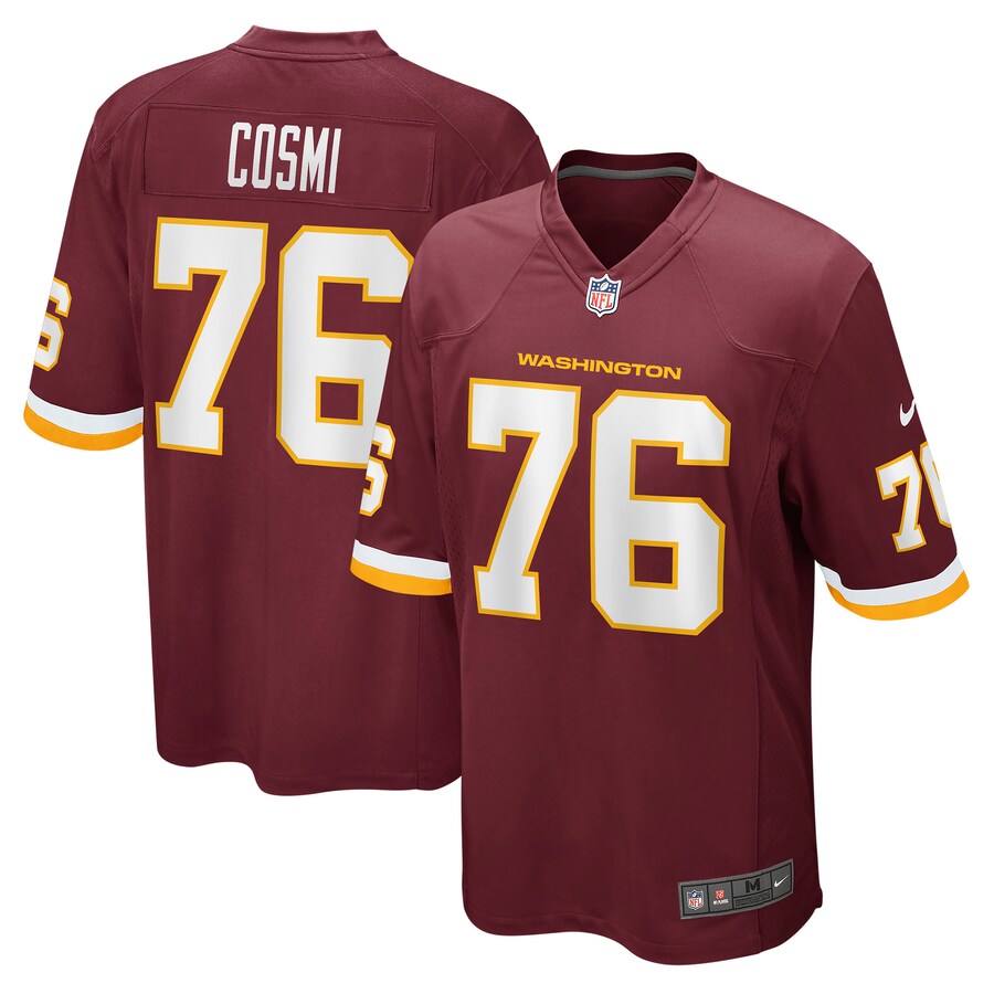 Men's Washington Football Team Sam Cosmi Nike Burgundy Game Jersey - ujerseystore