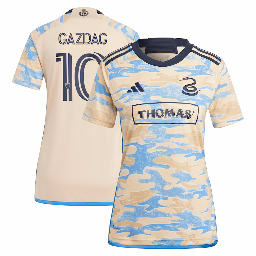 Women's Philadelphia Union Daniel Gazdag adidas Tan 2023 For Philly Replica Jersey - ujerseystore