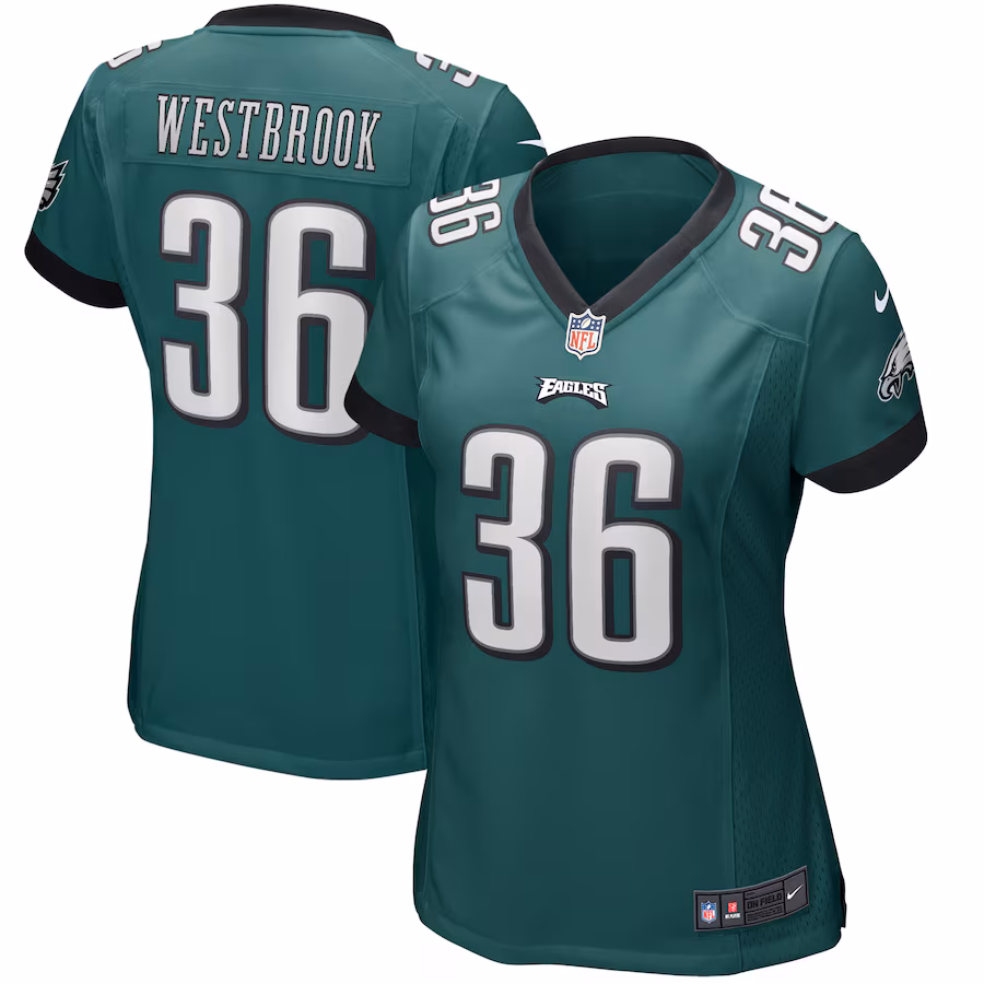 Women's Philadelphia Eagles Brian Westbrook Nike Midnight Green Game Retired Player Jersey - ujerseystore