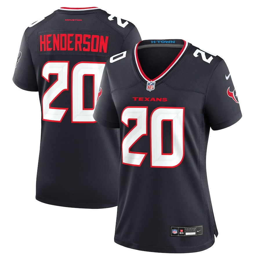Women's Houston Texans C.J. Henderson Nike  Navy Team Game Jersey - ujerseystore
