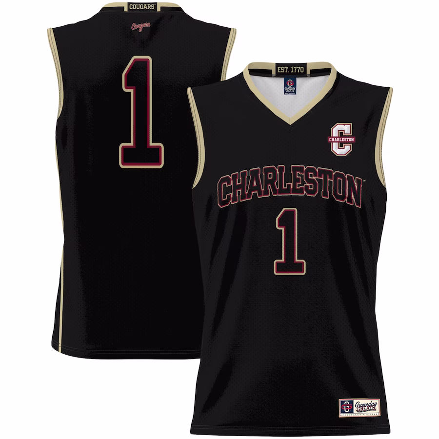 Charleston Cougars GameDay Greats Youth #1 Basketball Jersey -  Black - ujerseystore