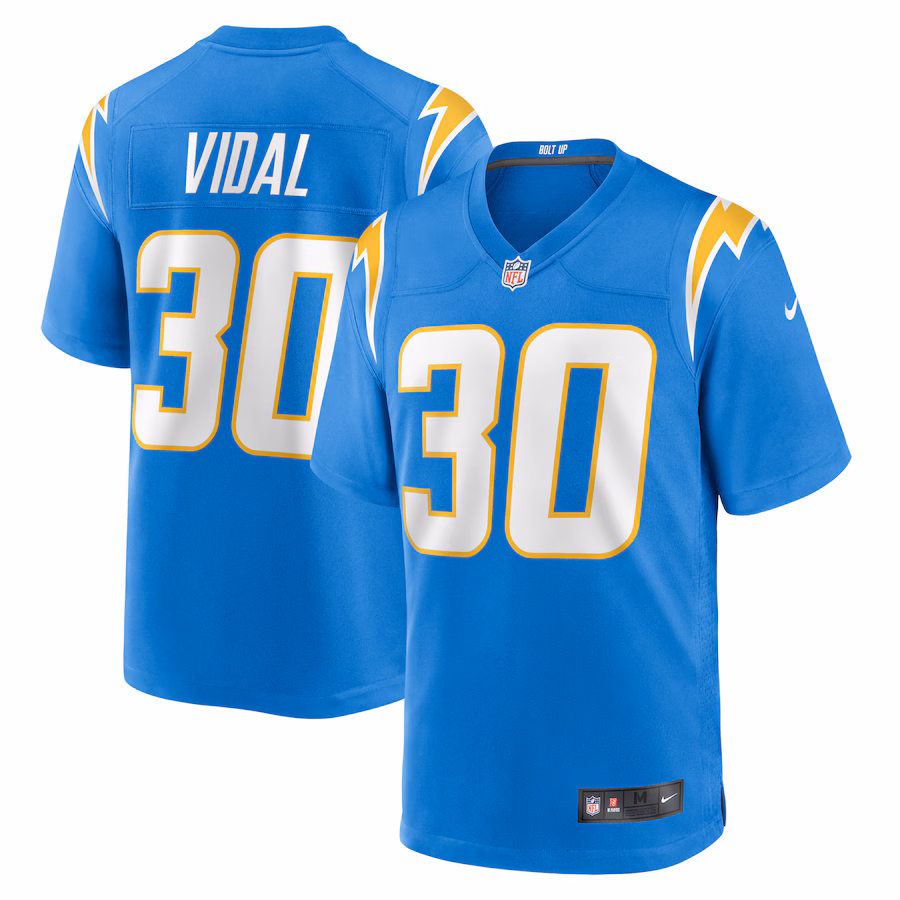 Men's Los Angeles Chargers Kimani Vidal Nike  Powder Blue Team Game Jersey - ujerseystore